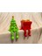 2'li Mini Yeni Yıl Ağacı ve Hediye Kutusu Eklemli Hareketli Köşe Süsü Hediyelik 3