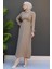 Tüy Detay Tesettür Elbise Vizon 1