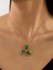 Çiçek Kolye, Zümrüt Yeşili Çelik Kararmaz Kolye 3