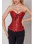 Enissa Işlemeli Korse - Kırmızı-Siyah 2
