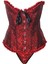 Enissa Işlemeli Korse - Kırmızı-Siyah 3