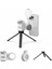 Magsafe Beyaz Bluetooth Fotoğraf Çekim Aparatı Tripod ve Işıklı Set 3