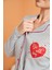 Boy Çizgili Kadın Düğmeli Pijama Takımı 28064 4
