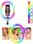 Rgb Işıklı 26 cm 10 Inç Çok Renkli LED Ring Light 2.1m Tripot Youtube Tiktok Make Up Çekim Işığı 3