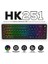 HK251 Membrane Rgb Kablosuz/bluetooth Siyah %65 Türkçe Gaming Klavye 1