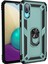 Samsung Galaxy A02 Kılıf Sofya Yüzüklü Silikon Kapak - Yeşil 1