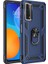 Huawei P Smart 2021 Kılıf Sofya Yüzüklü Silikon Kapak - Lacivert 1