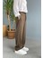 Modal Kumaş Bağcıklı Baggy Pantolon Haki 3