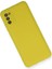 Samsung Galaxy A03S Kılıf Nano Içi Kadife Silikon - Sarı 2