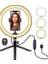 Masa Üstü 10 Inç LED Ring Light Tripodlu Telefon Tutucu 3 Işık Modu USB Bluetooth Kumanda 1