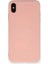 Ieg iPhone x Kılıf Nano Içi Kadife Silikon - Pudra 1