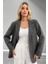 Kadın Oversize Astarlı Blazer Ceket |gri |kapalı Cepli – Şık ve Modern Tasarım 1