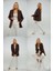 Kadın Oversize Astarlı Blazer Ceket | Kahverengi|kapalı Cepli – Şık ve Modern Tasarım 2