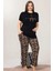 Lady Büyük Beden Kısa Kollu Uzun Pijama Takımı 1