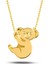 14 Ayar Altın Minik Koala Kolye, Sevimli Ayı ve Hayvan Figürlü Takı 2