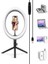 Masa Üstü 10 Inç LED Ring Light Tripodlu Telefon Tutucu 3 Işık Modu USB Bluetooth Kumanda 8
