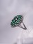 Zümrüt Yeşili Taşlı Işlemeli 925 Ayar Gümüş Kadın Yüzük – Zarif Tasarım 4