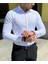 Dar Kesim Slimfit Saten Mevsimlik Cepsiz Uzun Kollu Kol Düğmesi Takılabilen Erkek Gömlek 1