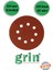 Grin 20 Adet 120 Kum 8 Delikli 125 mm Cırt Zımpara Kağıdı El Zımparaları Avuç Içi Spiral Taşlama 1