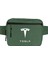 Tesla Logo Text Bel Çantası Fermuarlı Yeşil Renk 1