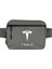 Tesla Logo Text Bel Çantası Fermuarlı Gri Renk 1