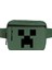 Mine-Craft Creeper Face Bel Çantası Fermuarlı Yeşil Renk 1
