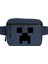 Mine-Craft Creeper Face Bel Çantası Fermuarlı Lacivert Renk 1