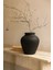 Siyah Dokulumodern Iskandinav Tarz Eleni Vazo Ev Dekorasyon El Yapımı Stoneware Vazo 24 cm 4