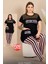 Lady Büyük Beden Kısa Kollu Kapri Pijama Takımı 3