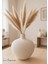 Krem Renk Luna Vazo Seramik El Yapımı Trend Iskandinav 19*22*3 cm Bohem Dekorasyon 4