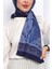 Mavi Desenli Kraş Şal 4