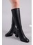 Chimay Aksesuarsız Topuklu Çizme Siyah 4
