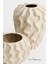 Krem Rengi Mat Seramik 2li Vazo Seti Stonware Büyük Boy Mona Vazo 3
