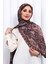 Kahverengi Desenli Kraş Şal 2
