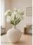 Beyaz Renk Luna Vazo Seramik El Yapımı Trend Iskandinav 19*22*3 cm Bohem Dekorasyon 6