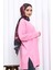 Pembe Bisiklet Yaka Soğuk İplik Triko Tunik 4