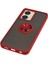Ieg Vivo Y16 Kılıf Montreal Yüzüklü Silikon Kapak - Kırmızı 5