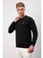 Bisiklet Yaka Regular Fit Siyah Uzun Kol 4