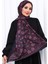 Bordo Desenli Soft Dijital Şal 1