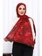 Bordo Desenli Soft Dijital Şal 1