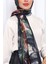 Siyah Desenli Soft Dijital Şal 3