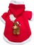 Uncle Teddy Kırmızı Xmas Köpek Kıyafeti | Kapüşonlu Polar Noel Sweatshirt | Küçük Irklar Için 2