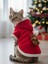 Teddy Amca Kırmızı Xmas Kedi Kıyafeti | Kapüşonlu Polar Noel Sweatshirt | Küçük Irklar Için 1