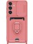 Samsung Galaxy S25 Plus Kılıf Zuma Kartvizitli Yüzüklü Silikon - Pembe 1