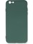 iPhone 6 Plus Kılıf Nano Içi Kadife Silikon - Koyu Yeşil 1