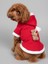 Biscotti Bear Kırmızı Xmas Köpek Kıyafeti | Kapüşonlu Polar Noel Sweatshirt | Küçük Irklar İçin 1