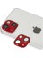 Bfs iPhone 13 Pers Alüminyum Kamera Lens - Kırmızı 1