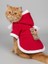 Bear Biscotti Kırmızı Xmas Kedi Kıyafeti | Kapüşonlu Polar Noel Sweatshirt | Küçük Irklar İçin 1