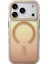 iPhone 17 Pro Kılıf M-Safe Şarj Özellikli Transparan Renk Geçişli Tcmk Toros Kapak - Gold 5