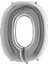 - Gümüş Rengi Folyo Balon 1 Metre 2